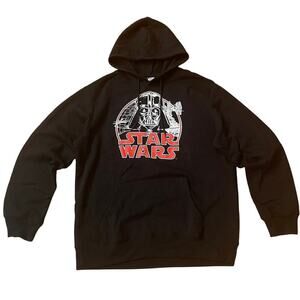 Star Wars Darth Vader Hoodie | Black Graphic Pullover, Size L, NWOT